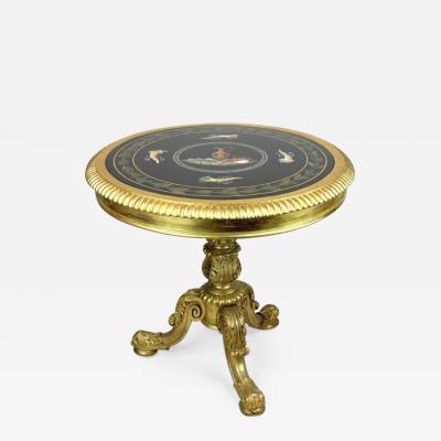 Late Regency gilt wood centre table attributed to Gillows