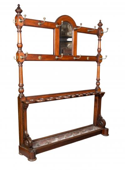 Late Victorian Mahogany Hall Umbrella Stand