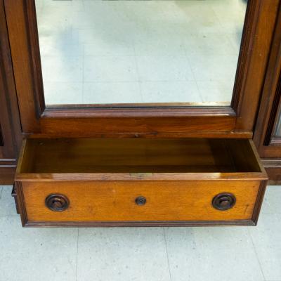 Late Victorian Walnut Armoire Wardrobe