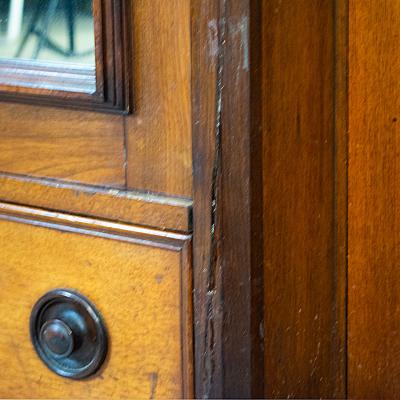 Late Victorian Walnut Armoire Wardrobe