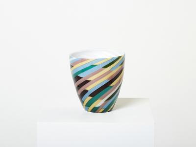 Laura Diaz de Santillana Laura de Santillana for Venini blown glass Klee vase 1984