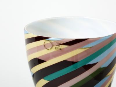 Laura Diaz de Santillana Laura de Santillana for Venini blown glass Klee vase 1984