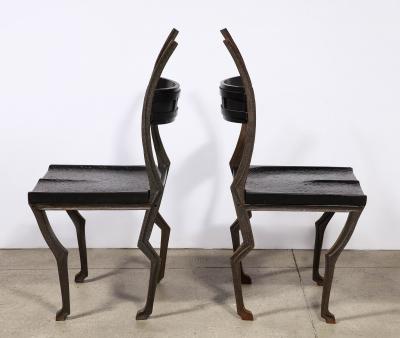 Laura Johnson Drake Pair of Rare Metal Chairs