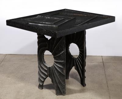 Laura Johnson Drake Rare Sculpted Aluminum Table