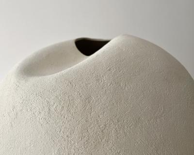Laura Pasquino Dutch Contemporary Fold Vessel i Stoneware Ceramic Sculptural Urn Vase