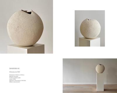 Laura Pasquino Dutch Contemporary Shadow 3 Ceramic Sculptural Urn Vase