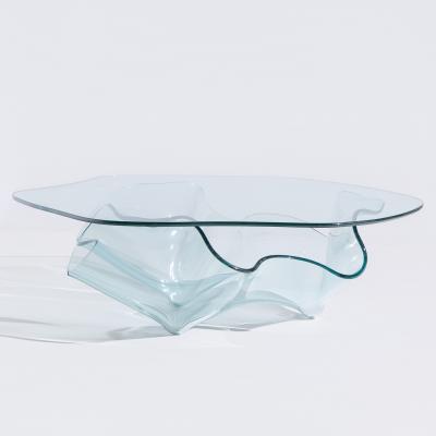 Laurel Fyfe Laurel Fyfe Mid Century Handkerchief Art Glass Coffee Table