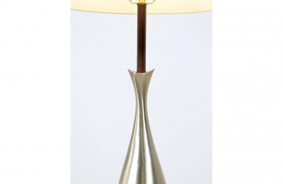 Laurel Light Co Mid Century Modern Sculpted Brass Table Lamp by Laurel
