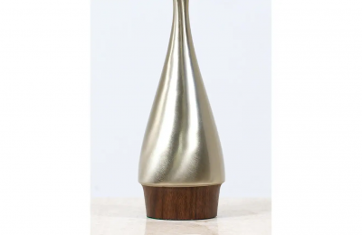 Laurel Light Co Mid Century Modern Sculpted Brass Table Lamp by Laurel