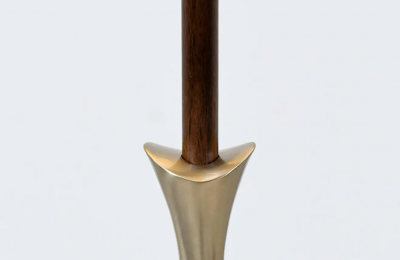 Laurel Light Co Mid Century Modern Sculpted Brass Table Lamp by Laurel