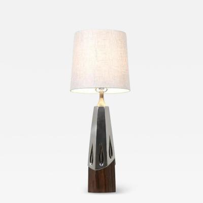 Laurel Light Co Mid Century Sculpted Brass Table Lamp by Laurel