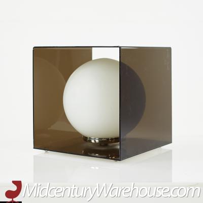 Laurel Mid Century Grey Acrylic Cube Lamp