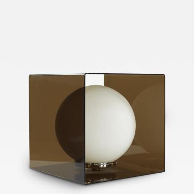 Laurel Mid Century Grey Acrylic Cube Lamp
