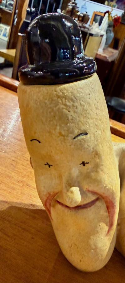 Laurel and Hardy Ceramic Caricatures Made in Italy mid century