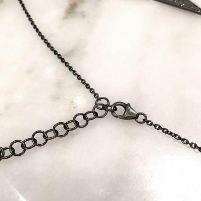 Lauren Harper 1 92 Carat Shimmering Diamond Oxidized Silver Trinity Necklace Lauren Harper