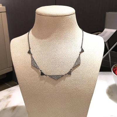 Lauren Harper 1 92 Carat Shimmering Diamond Oxidized Silver Trinity Necklace Lauren Harper