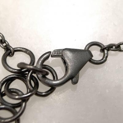 Lauren Harper 1 92 Carat Shimmering Diamond Oxidized Silver Trinity Necklace Lauren Harper