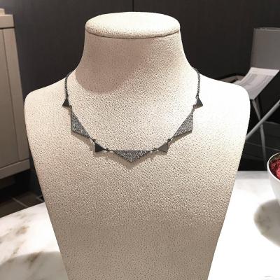 Lauren Harper 1 92 Carat Shimmering Diamond Oxidized Silver Trinity Necklace Lauren Harper