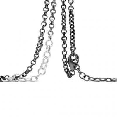 Lauren Harper Lauren Harper Double Sided Rainbow Moonstone Black Spinel Flip Pendant Necklace