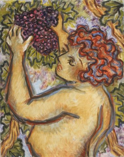 Laurent Marcel Salinas Untitled Nude with Grape Vines