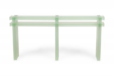 Laurids Gallee Austrian Contemporary Green Resin Console Table