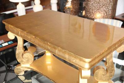 Lavish Gold Leafed Decorator Table