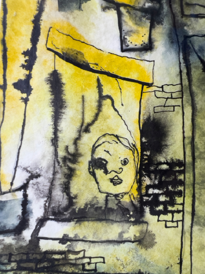 Lawrence Edward Kupferman Street Life New York Haunting Faces Windows Expressionism Mid Century 1946