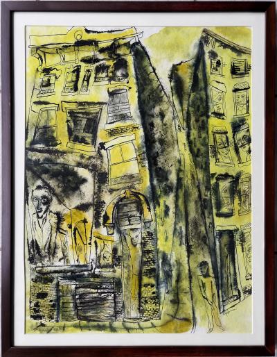Lawrence Edward Kupferman Street Life New York Haunting Faces Windows Expressionism Mid Century