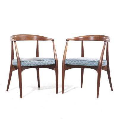 Lawrence Peabody Lawrence Peabody Mid Century Armchairs Pair