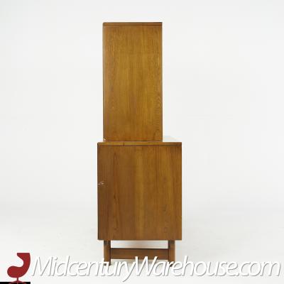 Lawrence Peabody Lawrence Peabody Mid Century Cane Front Buffet and Hutch