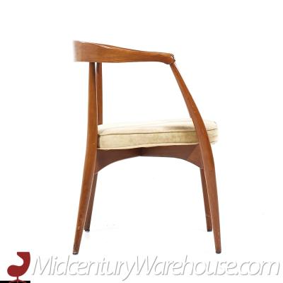 Lawrence Peabody Lawrence Peabody Mid Century Walnut Arm Chairs Set of 6