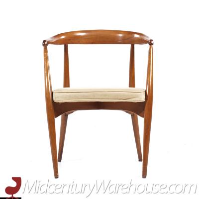 Lawrence Peabody Lawrence Peabody Mid Century Walnut Arm Chairs Set of 6