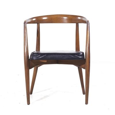 Lawrence Peabody Lawrence Peabody Mid Century Walnut Arm Chairs Set of 6