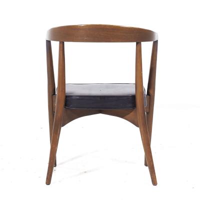 Lawrence Peabody Lawrence Peabody Mid Century Walnut Arm Chairs Set of 6