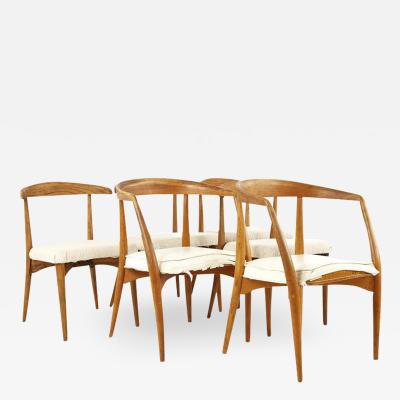Lawrence Peabody Lawrence Peabody Mid Century Walnut Dining Chairs Set of 6
