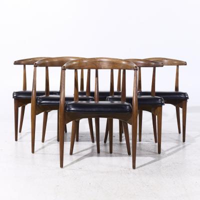 Lawrence Peabody Lawrence Peabody Mid Century Walnut Dining Chairs Set of 6