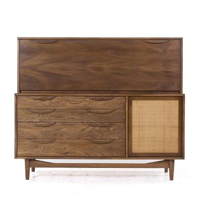 Lawrence Peabody Lawrence Peabody for Nemschoff Mid Century Secretary Desk Bar Credenza