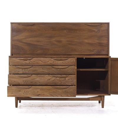 Lawrence Peabody Lawrence Peabody for Nemschoff Mid Century Secretary Desk Bar Credenza