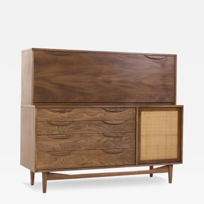 Lawrence Peabody Lawrence Peabody for Nemschoff Mid Century Secretary Desk Bar Credenza