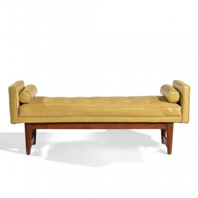 Lawrence Peabody Lawrence Peabody for Nemschoff Mid Century Walnut Bench