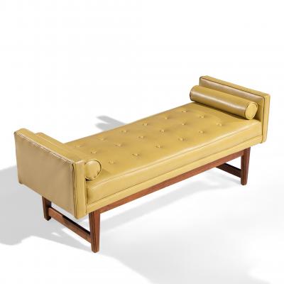 Lawrence Peabody Lawrence Peabody for Nemschoff Mid Century Walnut Bench