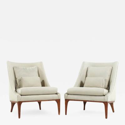 Lawrence Peabody Lawrence Peabody for Richardson Nemschoff Mid Century Walnut Lounge Chairs