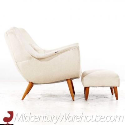 Lawrence Peabody Lawrence Peabody for Selig Mid Century Holiday Lounge Chair with Ottoman