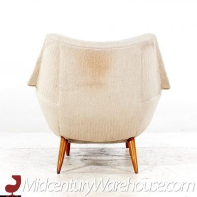 Lawrence Peabody Lawrence Peabody for Selig Mid Century Holiday Lounge Chair with Ottoman