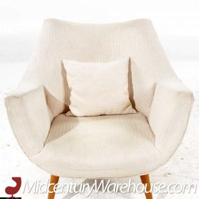 Lawrence Peabody Lawrence Peabody for Selig Mid Century Holiday Lounge Chair with Ottoman