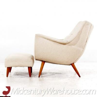 Lawrence Peabody Lawrence Peabody for Selig Mid Century Holiday Lounge Chair with Ottoman