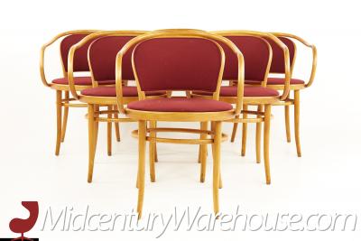 Le Corbusier For Thonet Mid Century Bentwood Dining Chairs Set of 6