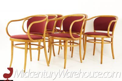 Le Corbusier For Thonet Mid Century Bentwood Dining Chairs Set of 6
