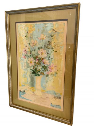 Le Pho BEAUTIFUL VASE OF FLOWERS SIGNED LITHOGRAPH BY LE PHO