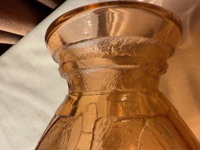 Le Verre Fran ais French Art Deco Acid Etched Vase Signed Charder Le Verre Fran ais c 1925